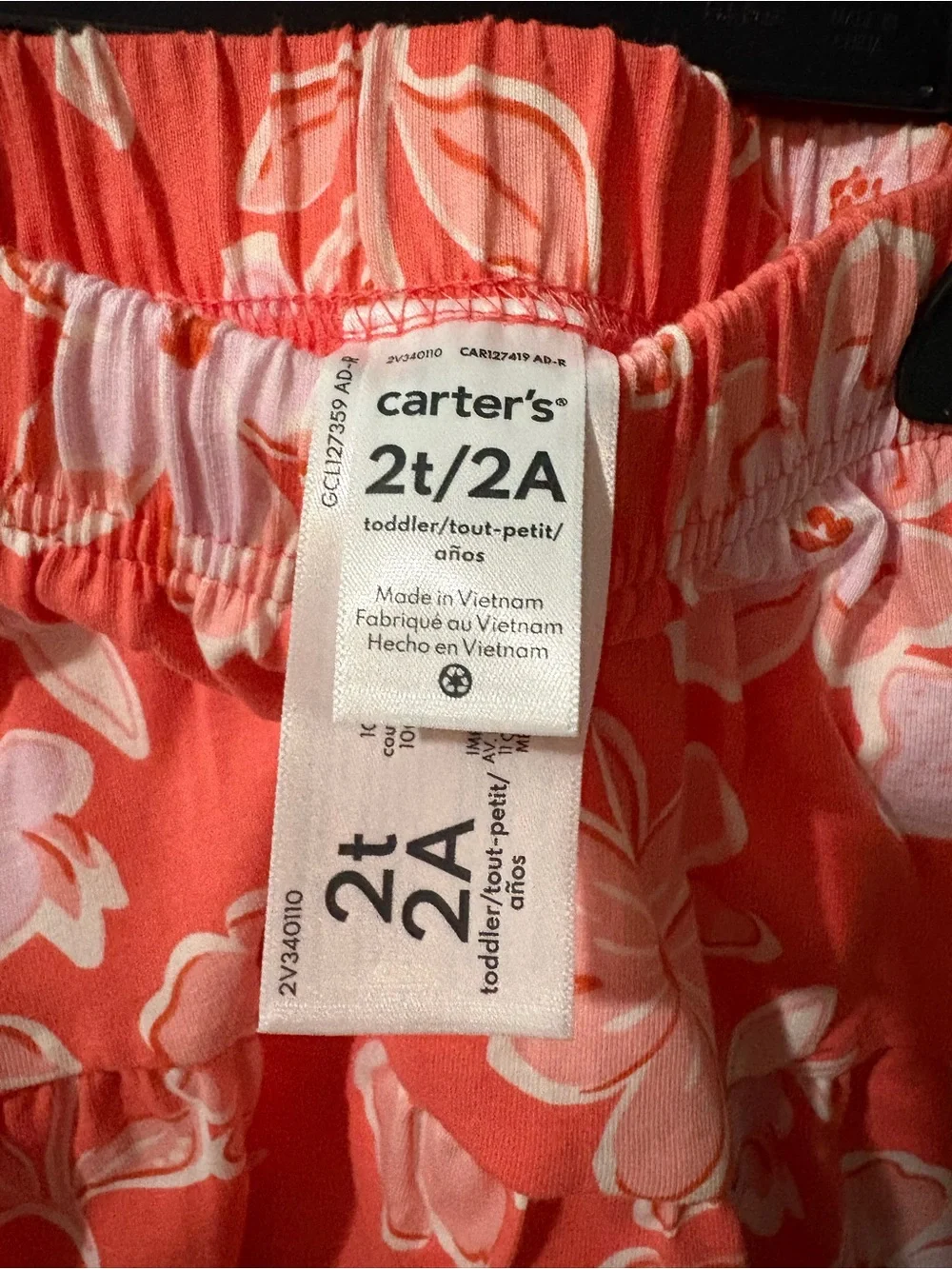 2T Girls Coral Tank Top with Floral Skirt